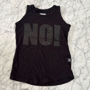 Nununu Black “No!” Tank Top Sz 6/7